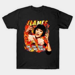 Flames on the side of my face popular T-Shirt